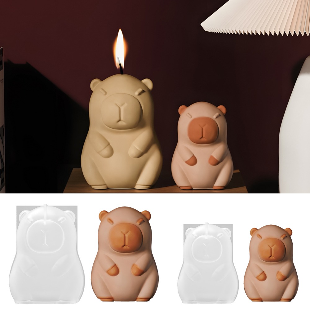 Candle Supplies Storage - 立ちカピバラ香りキャンドルシリコーン型 3D 動物樹脂石膏作成用品手作りドリップ接着剤車の装飾誕生日プレゼント
