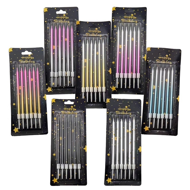 Candle For Supplies - 30/50 ボックスグラデーションカラー誕生日キャンドルケーキベーキングデコレーション結婚記念日パーティー用品卸売