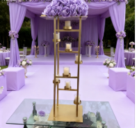 Candle Supplies Europe - 5 個) 卸売結婚式用品センターピースゴールド鉄製フラワースタンドキャンドルホルダー付き qq244