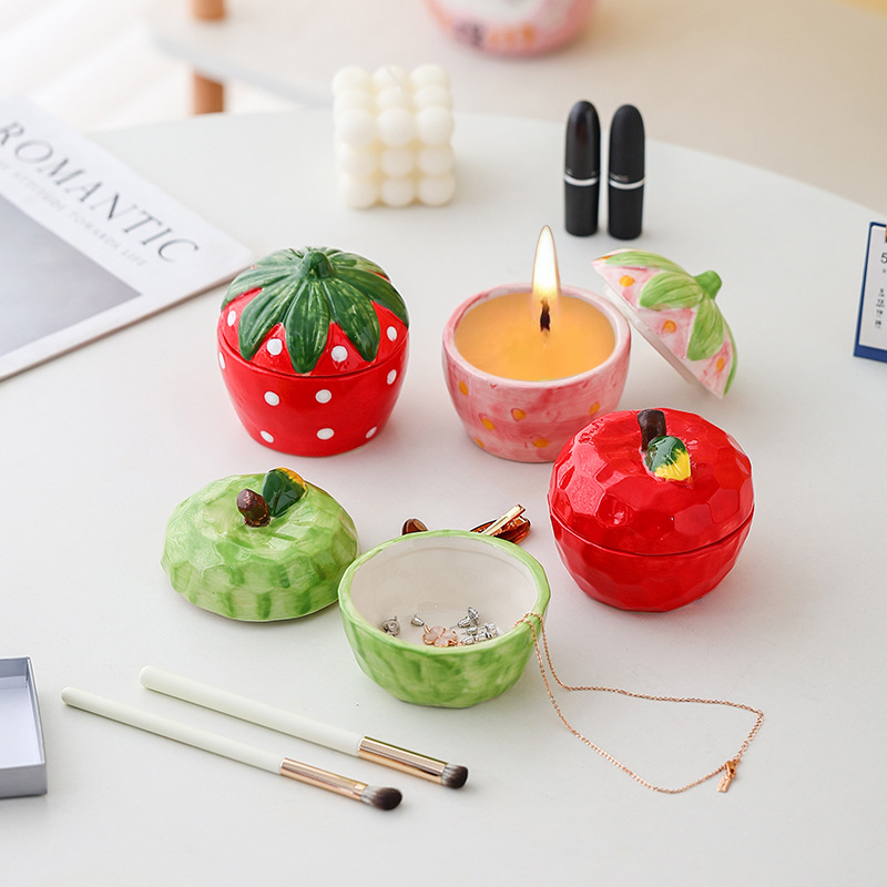 セラミックかわいいシミュレーションフルーツキャンドルホルダー - Candle Supplies Europe のレビューと価格