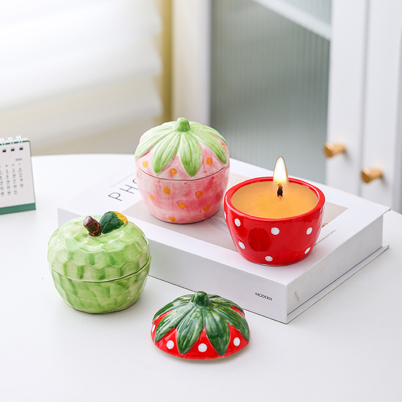 セラミックかわいいシミュレーションフルーツキャンドルホルダー - Candle Supplies Europe のレビューと価格