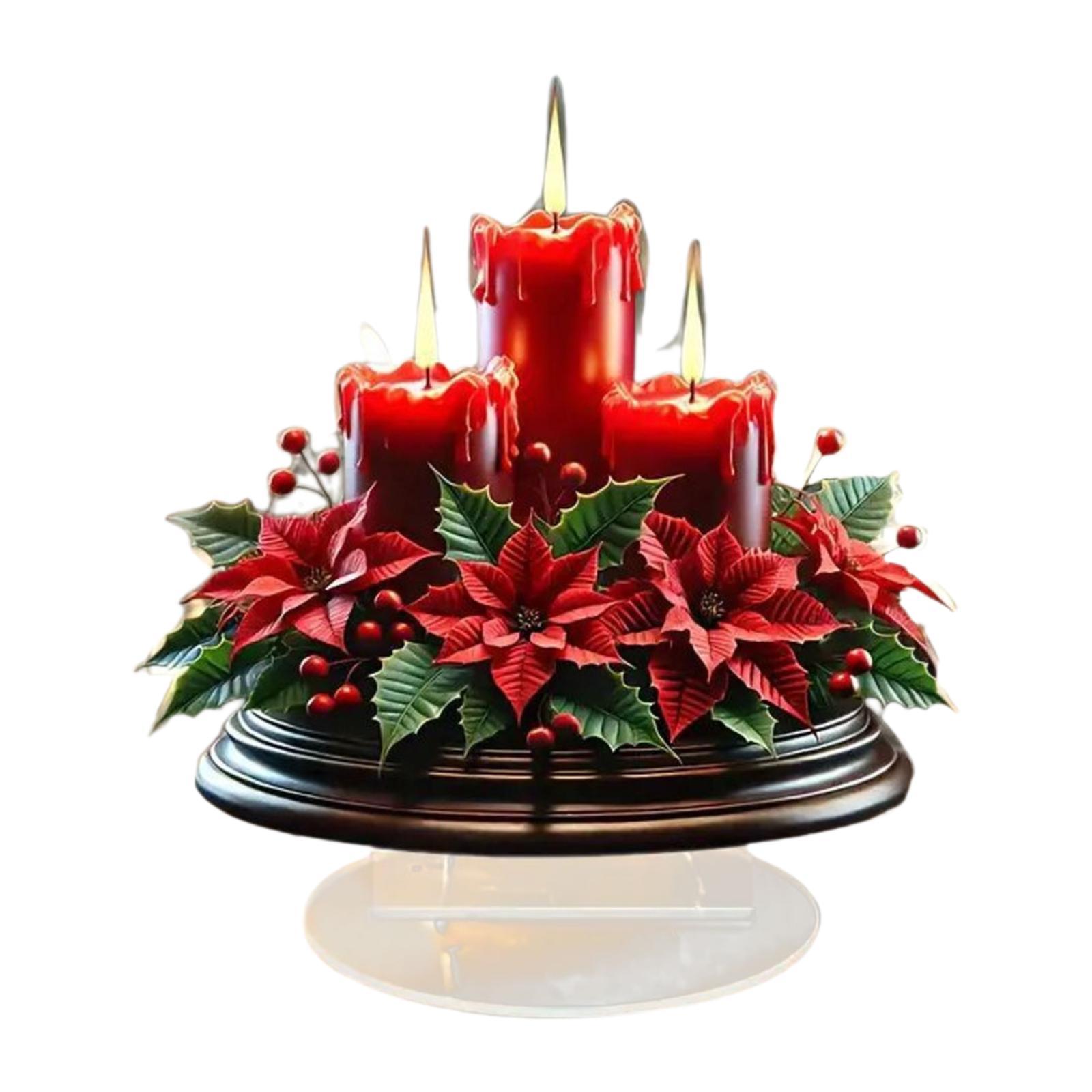 クリスマスデコレーション テーブルセンターピース アクリルキ - Candle Supplies Europe のレビューと価格