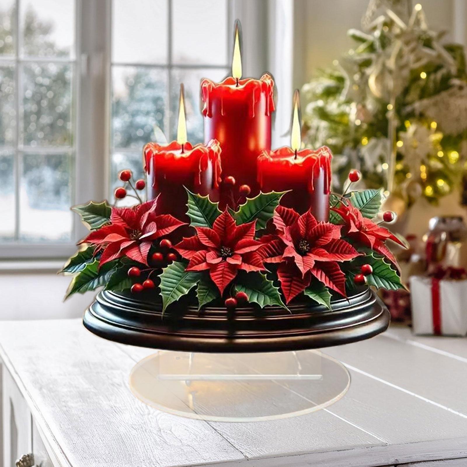 クリスマスデコレーション テーブルセンターピース アクリルキ - Candle Supplies Europe のレビューと価格