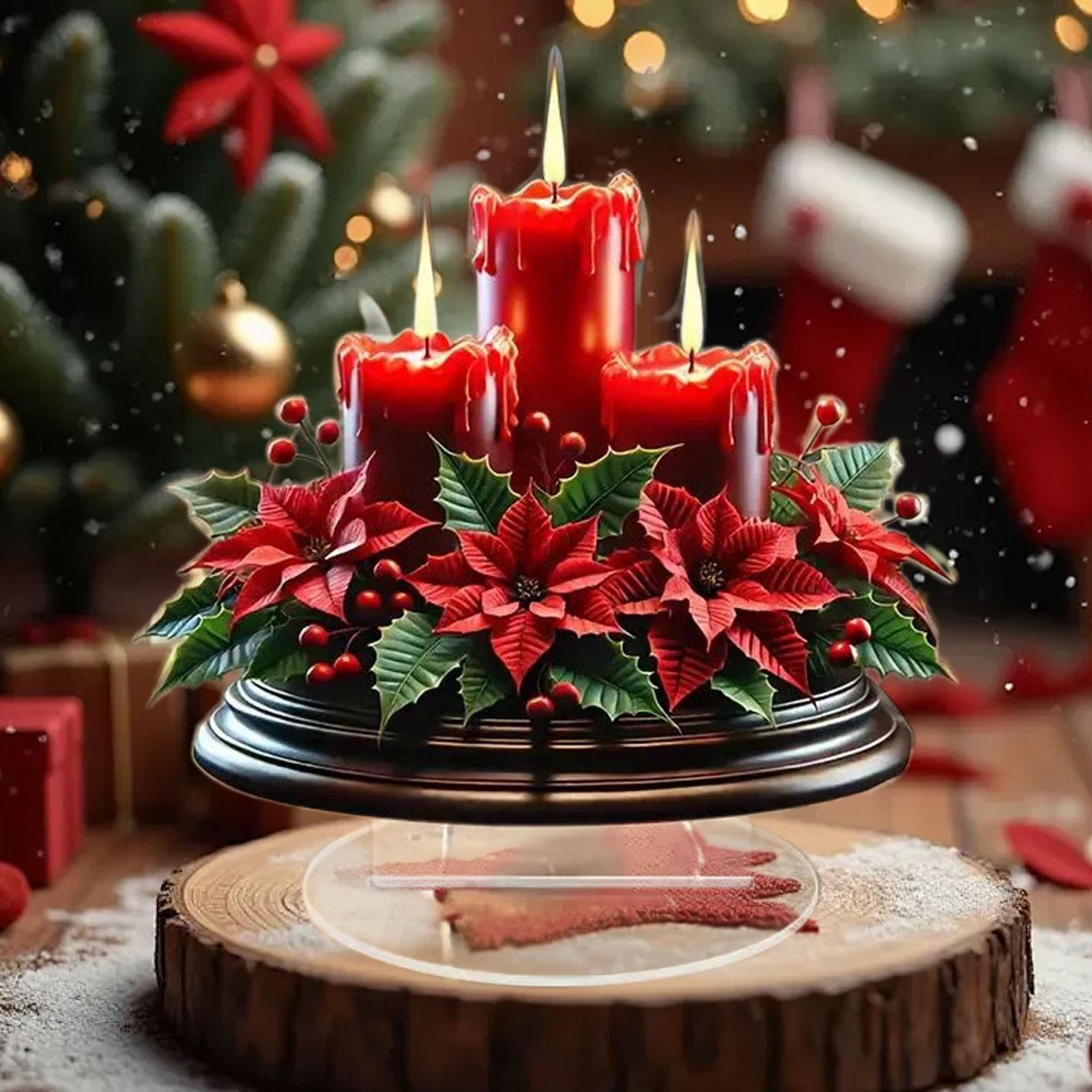 クリスマスデコレーション テーブルセンターピース アクリルキ - Candle Supplies Europe のレビューと価格
