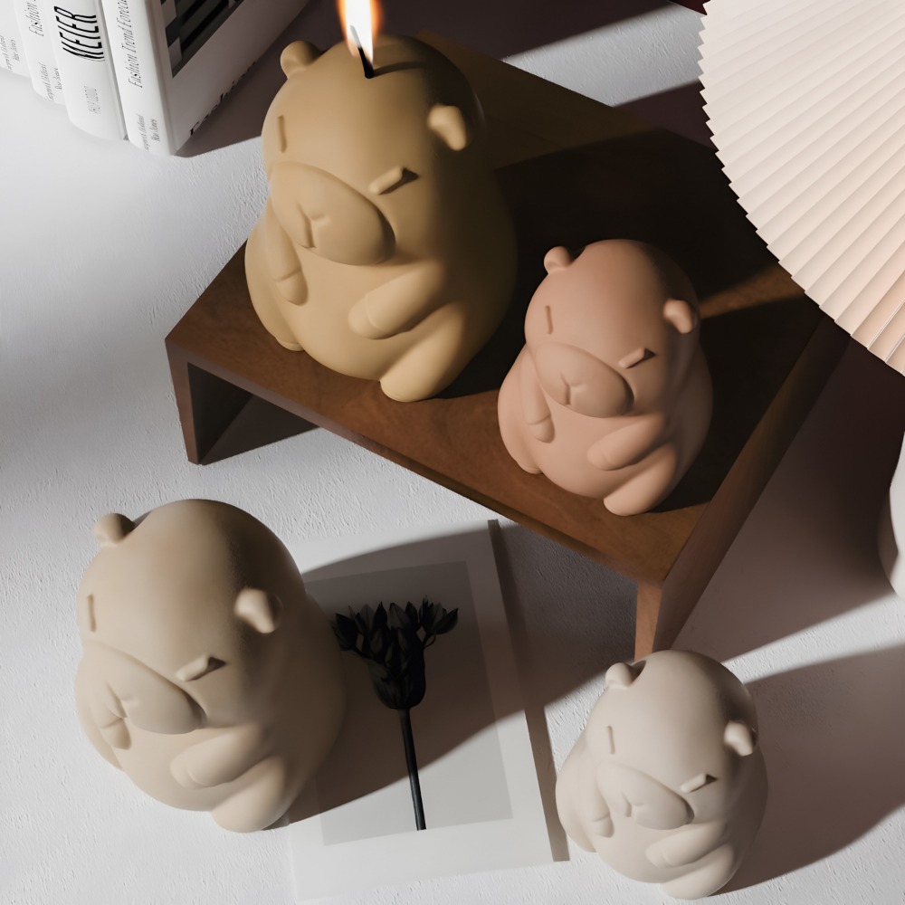 立ちカピバラ香りキャンドルシリコーン型 3D 動物樹脂石膏作 - Candle Supplies Storage のレビューと価格