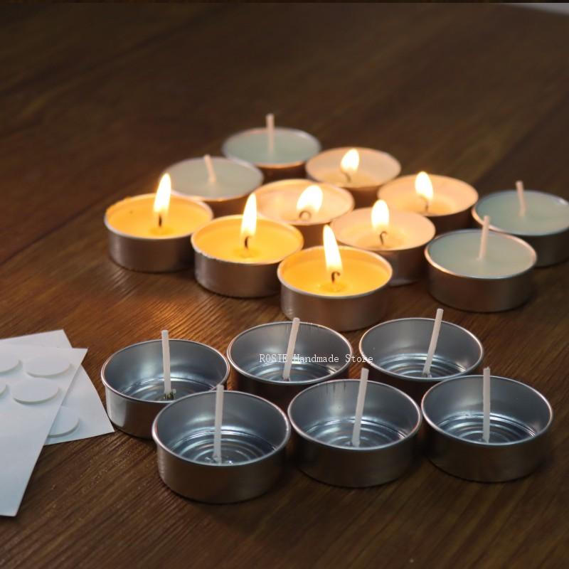 空のティーワックス丸型アルミボックス100ウィックステッカー - Candle Supplies Storage のレビューと価格