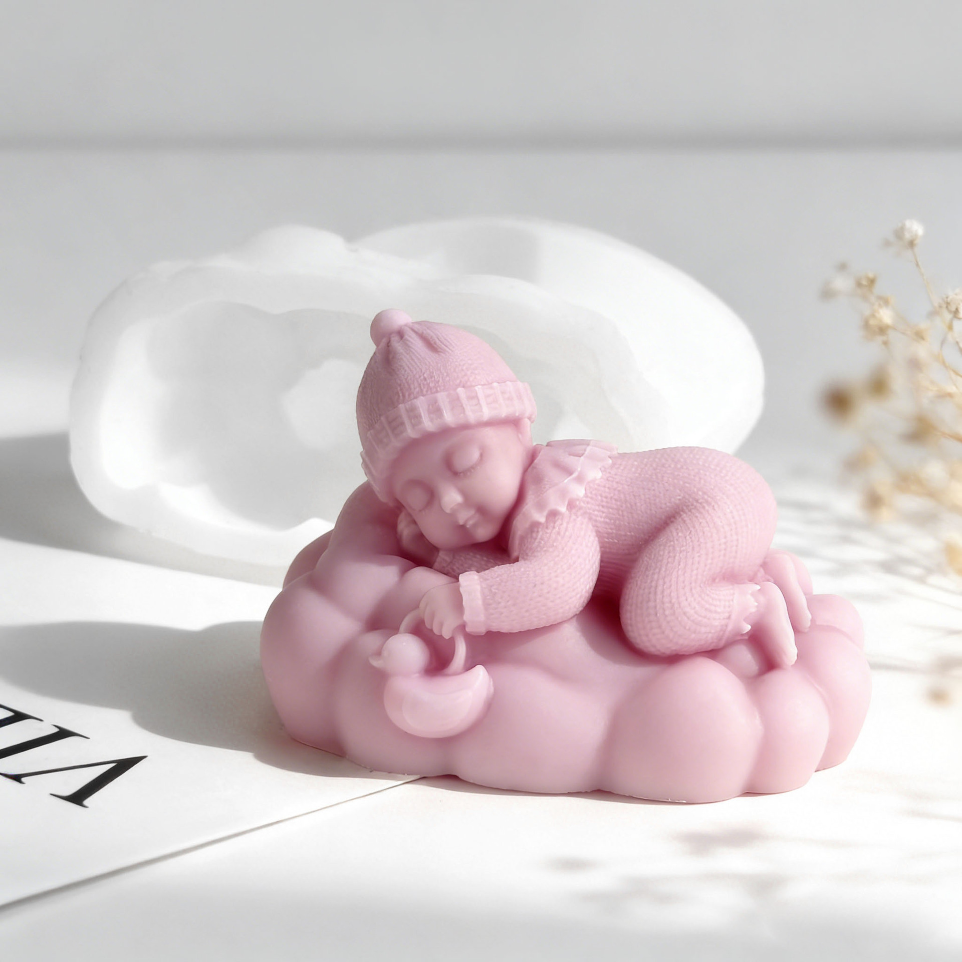 DIY 睡眠中の赤ちゃんシリコンキャンドル型 手作りアロマ石 - Candle Supplies Storage のレビューと価格