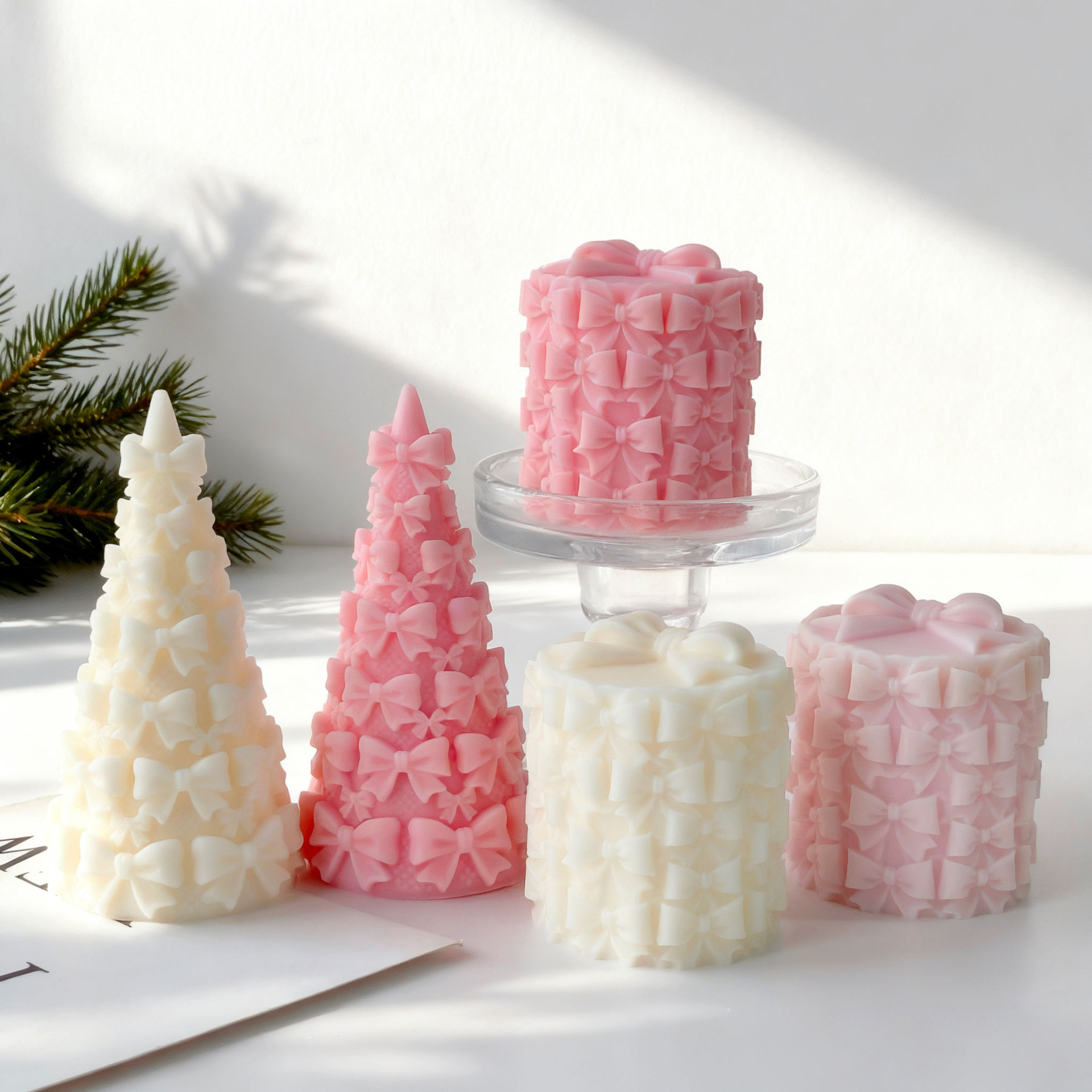 3D 蝶ネクタイ クリスマスツリー ギフトボックス シリコー - Candle Supplies Storage のレビューと価格