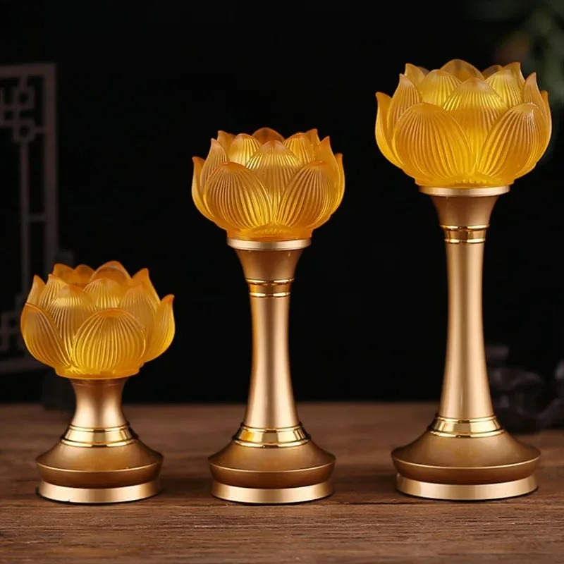 1個 中国製 琉璃蓮模造燭台飾り ホームアクセサリー 仏殿装 - Candle Supplies Europe のレビューと価格