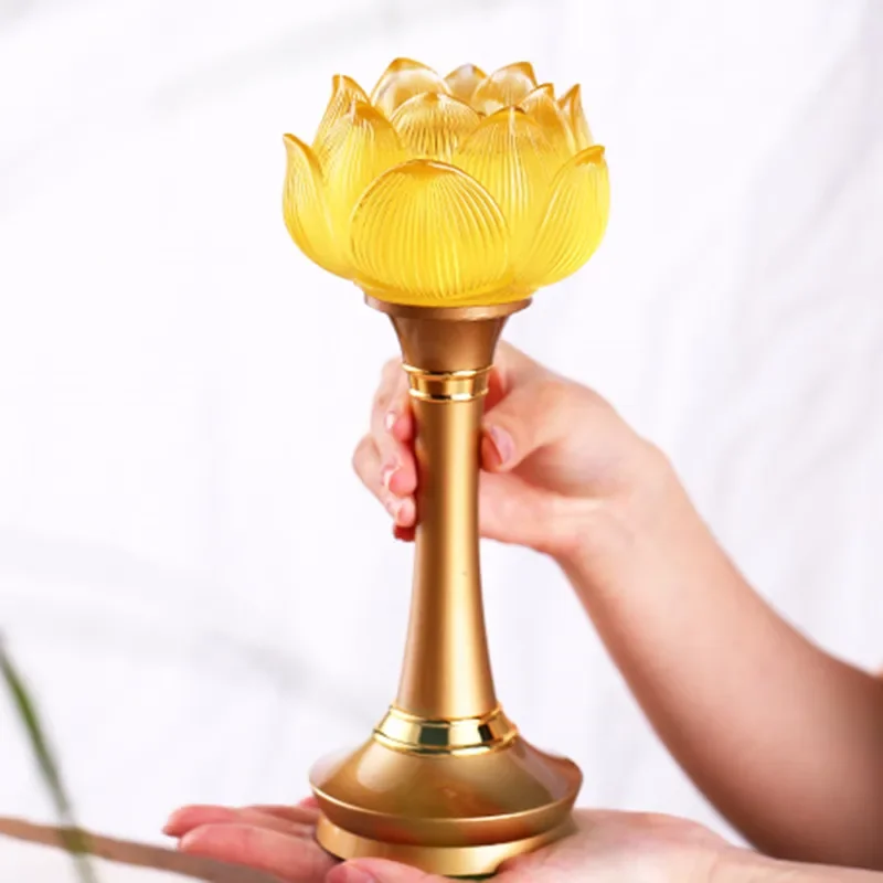 1個 中国製 琉璃蓮模造燭台飾り ホームアクセサリー 仏殿装 - Candle Supplies Europe のレビューと価格