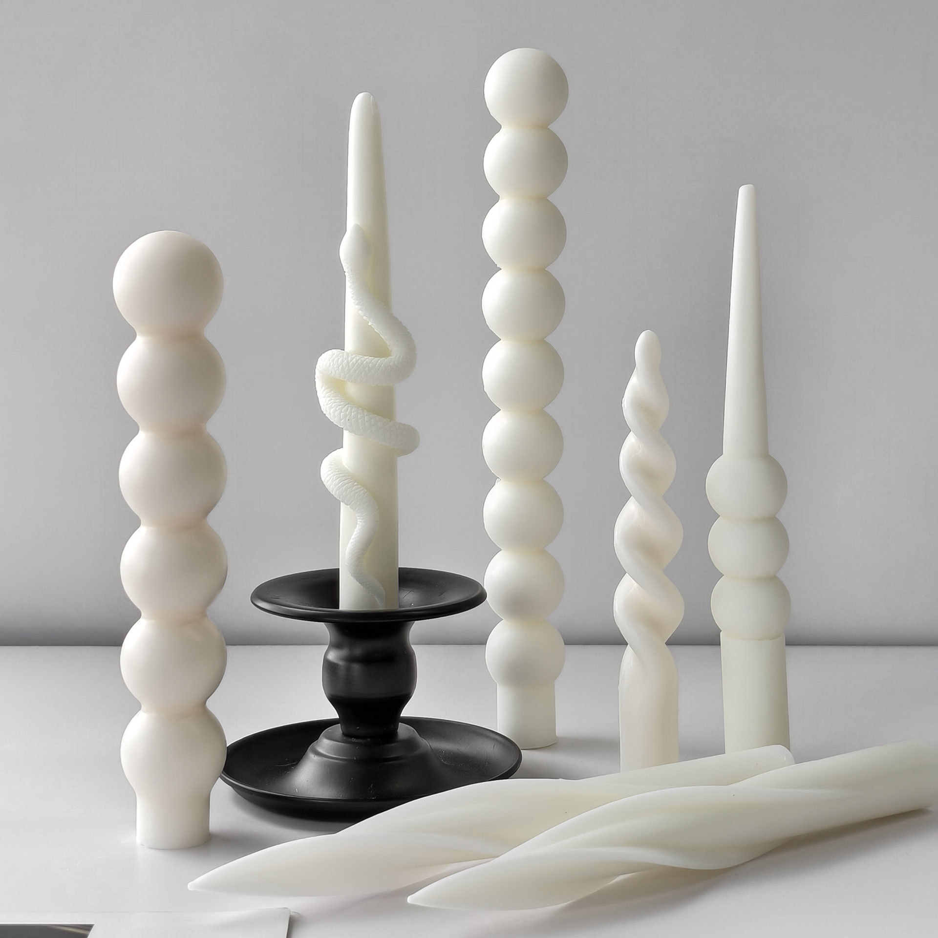 幾何学模様ロングロッドキャンドル型 手作りアロマキャンドル  - Candle Supplies Store のレビューと価格