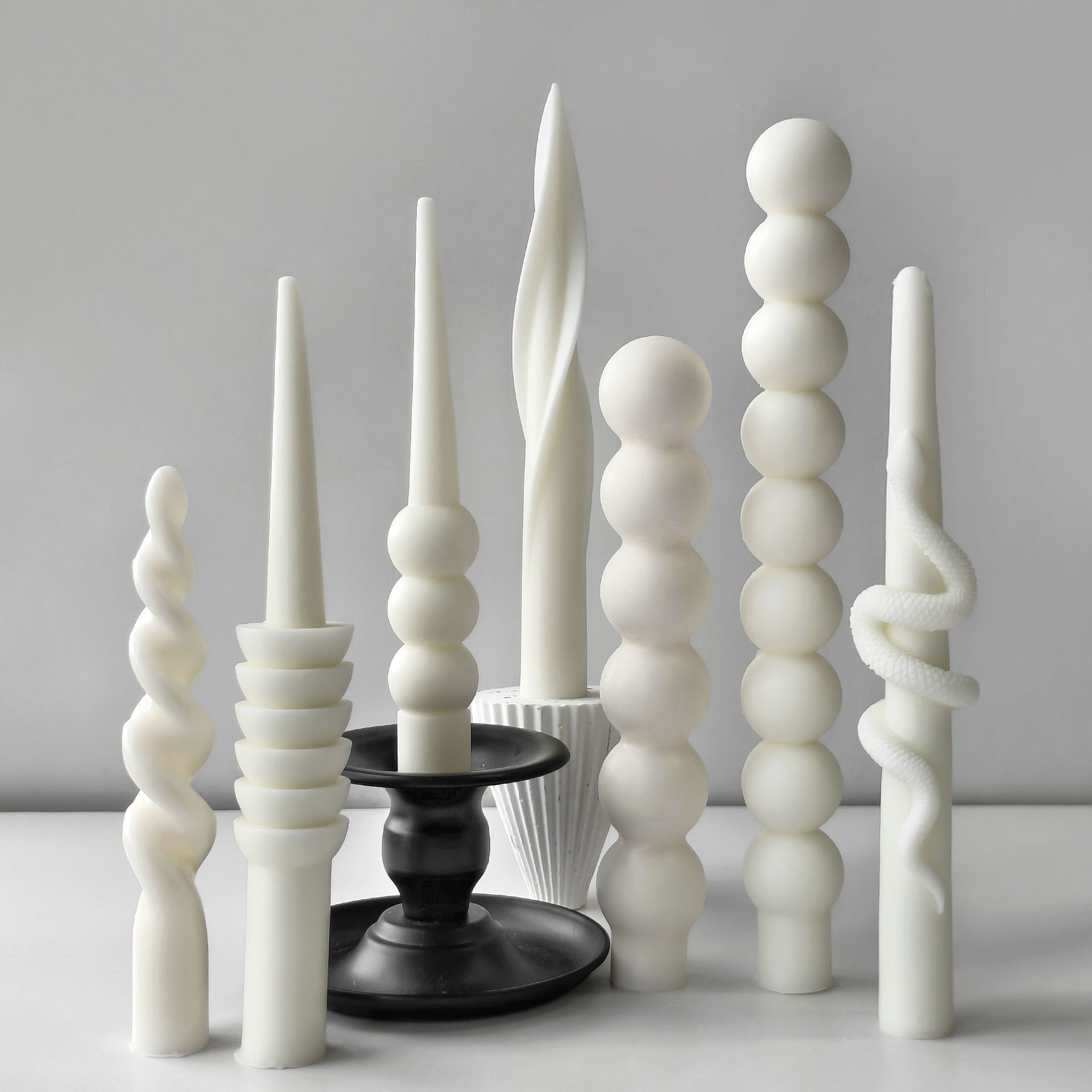 幾何学模様ロングロッドキャンドル型 手作りアロマキャンドル  - Candle Supplies Store のレビューと価格