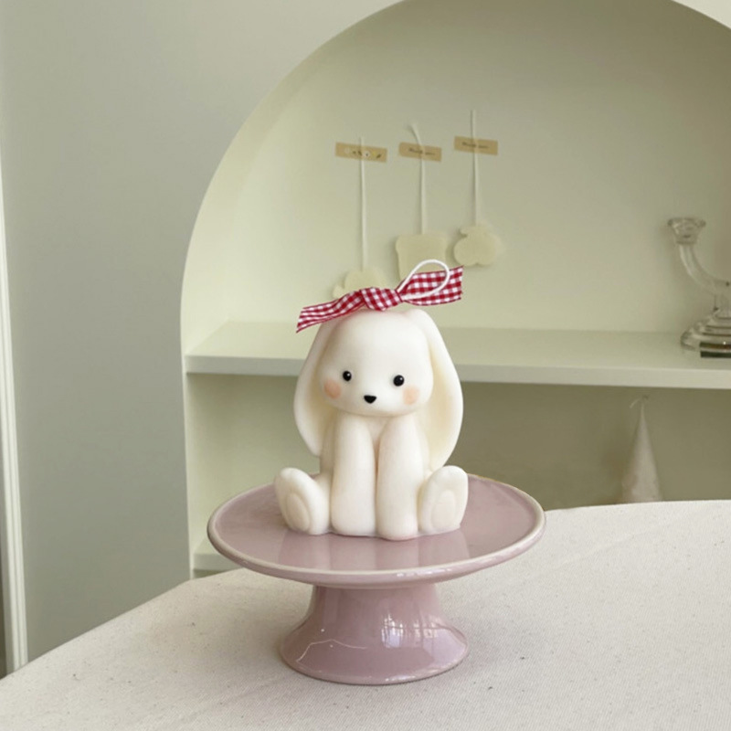 ウサギの形をしたシリコンキャンドル型,かわいい3Dウサギ,動 - Candle Supplies Storage のレビューと価格