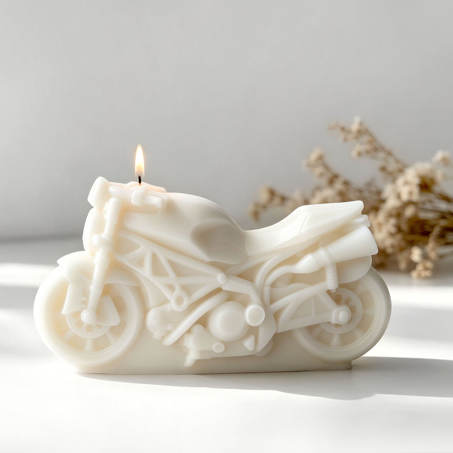 オートバイデザインキャンドルシリコンモールド DIY アロマ - Candle Supplies Storage のレビューと価格