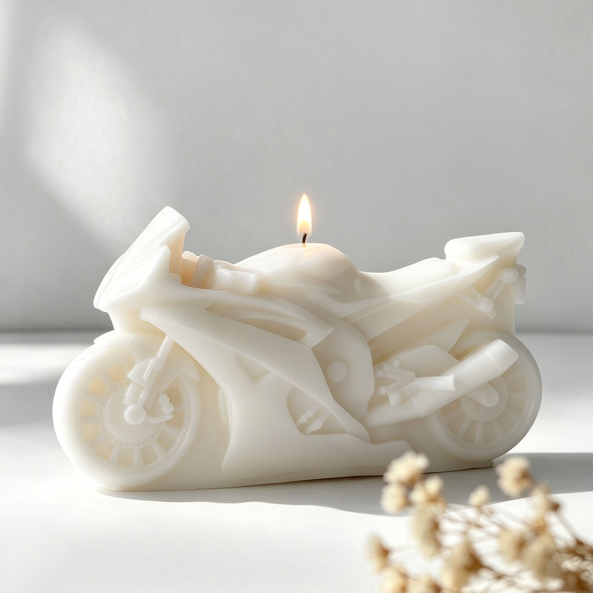 オートバイデザインキャンドルシリコンモールド DIY アロマ - Candle Supplies Storage のレビューと価格