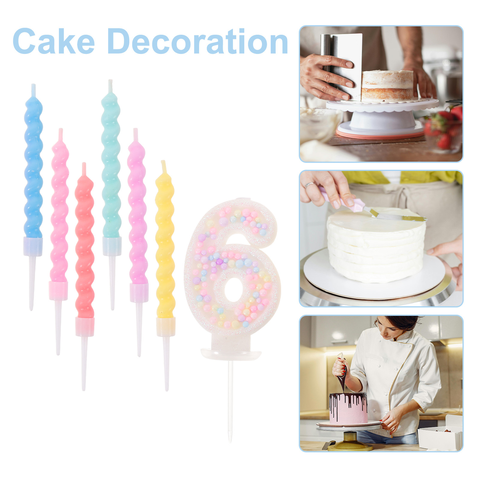 13個入り カラフルスパイラルバースデーキャンドル マカロン - Candle For Supplies のレビューと価格