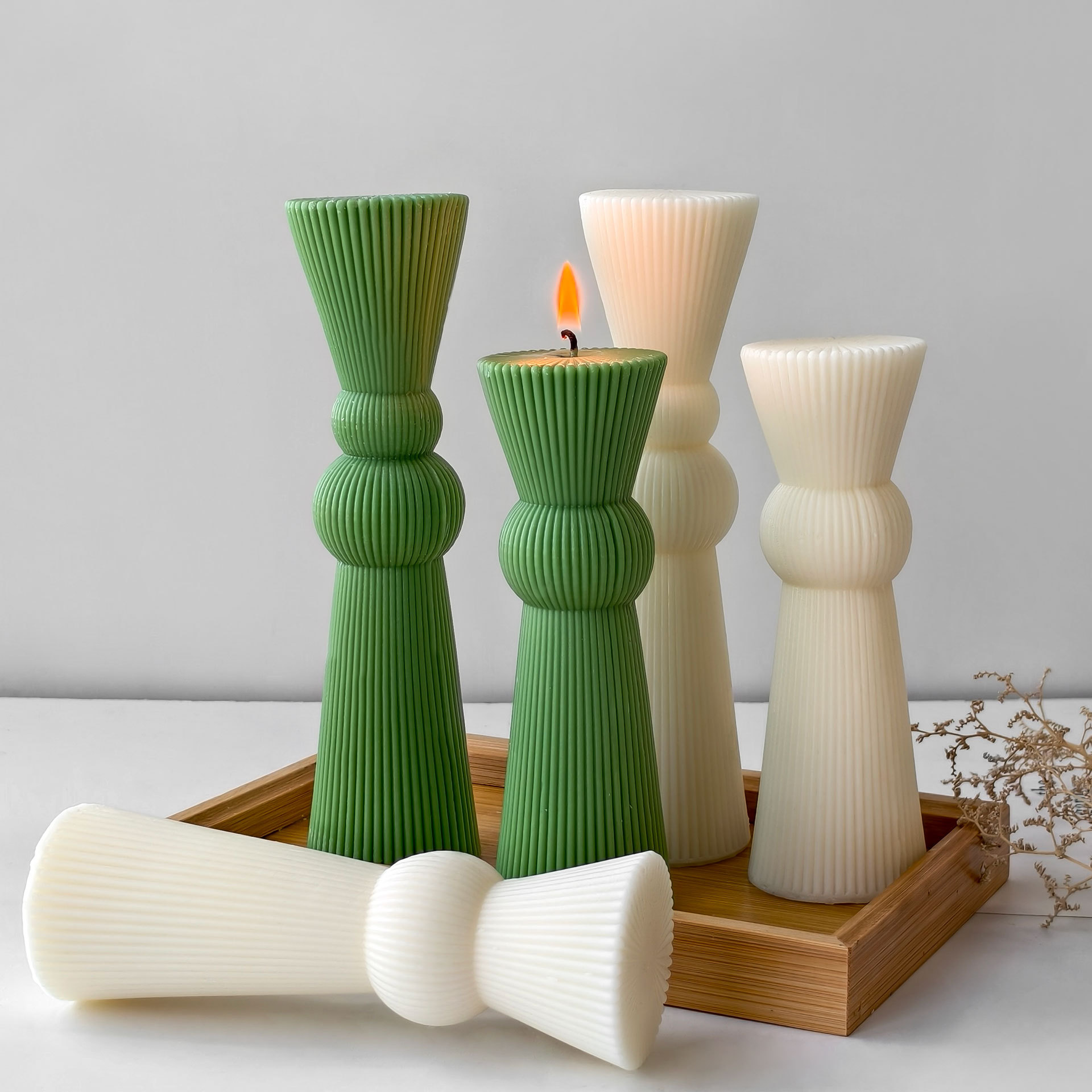 DIY ロングロッドストライプ柱キャンドルモールド手作りシリ - Candle Supplies Store のレビューと価格