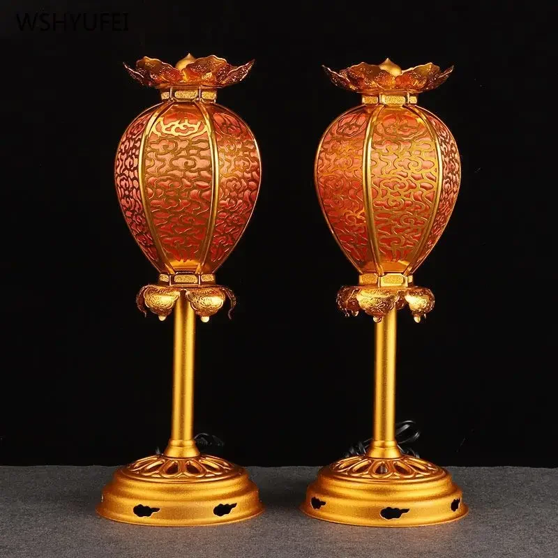 高さ24cmのアルミニウム製金メッキ宮殿用燭台、仏教寺院用品 - Candle Supplies Europe のレビューと価格
